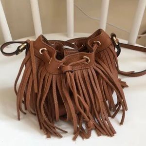 Rebecca Minkoff Mini Fiona Fringe Bucket Cross-Body Bag